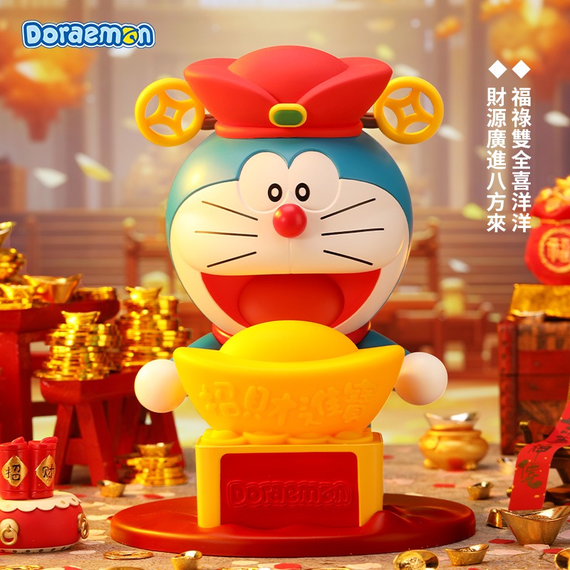 【限時購】正版 哆啦A夢 大擺件夜燈 小夜燈 財神爺 床頭燈 小叮當 招財 裝飾燈 小叮噹 氛圍燈 【ROCK】-細節圖3