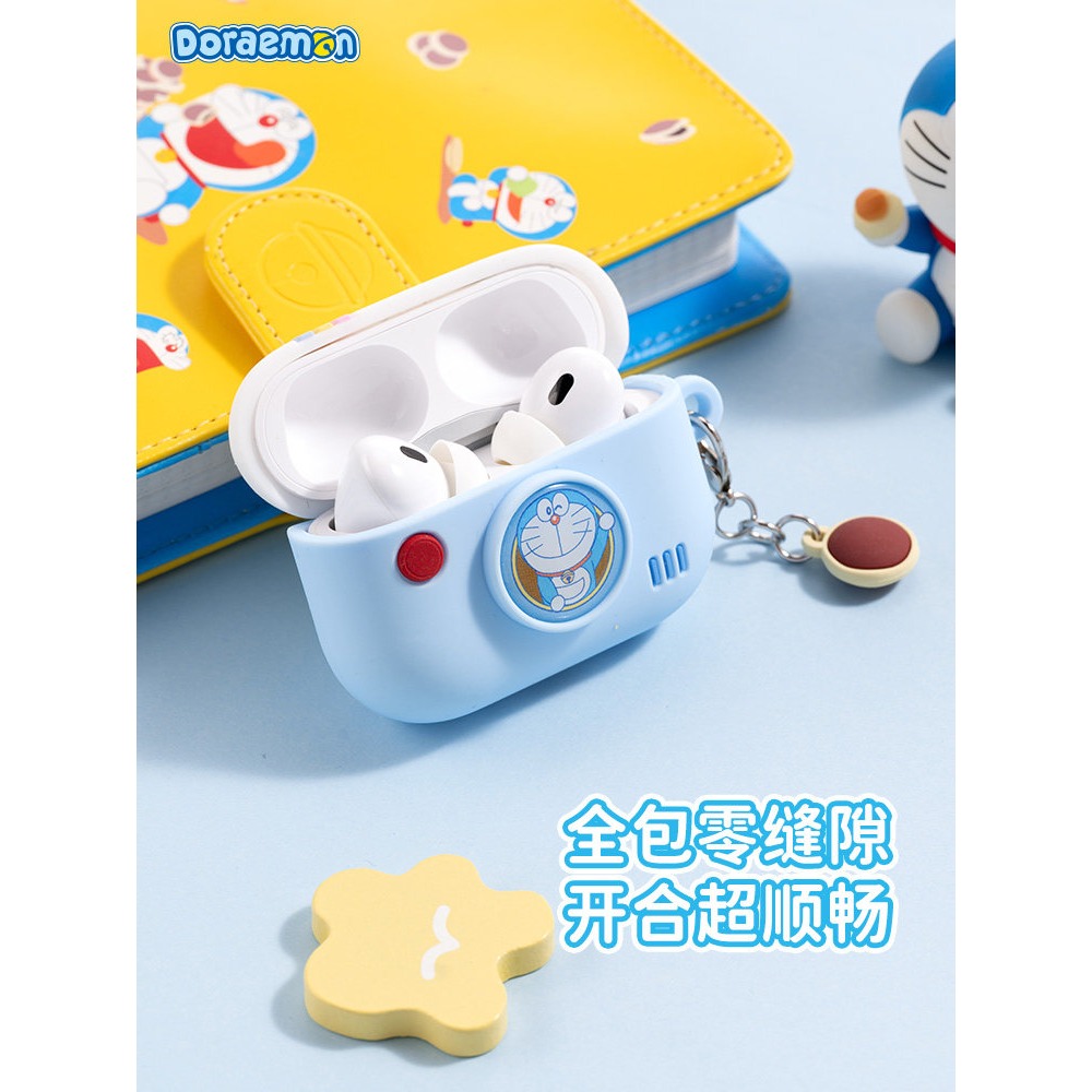 【限時購】正版 哆啦A夢 硅膠耳機殼 AirPods 4 蘋果耳機 保護殼 耳機套 小叮噹 送禮 【ROCK】-細節圖2