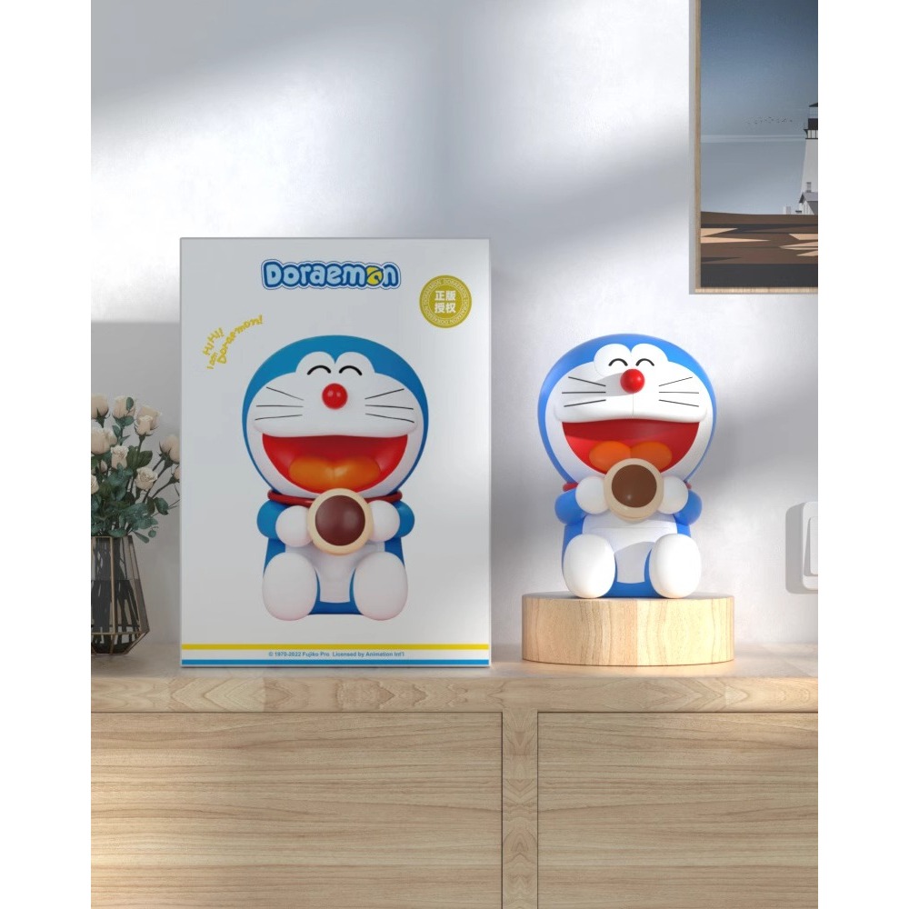 【現貨】正版 哆啦A夢 財神爺 招財貓 存錢罐 藍胖子 零錢罐 小叮噹 裝飾 公仔 存錢筒 撲滿-規格圖7