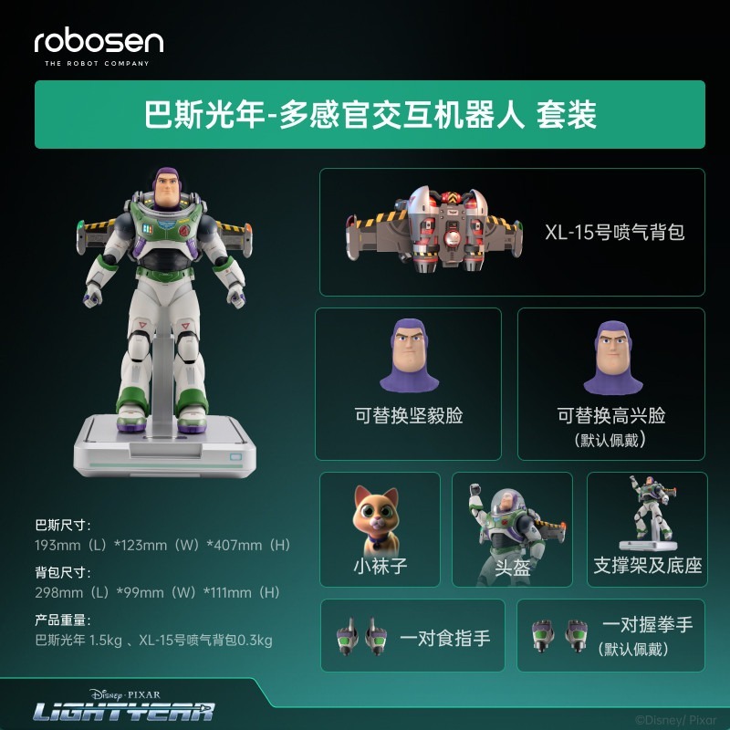 【限時購】正版 迪士尼 巴斯光年 機器人 玩具總動員 一飛沖天 噴氣式背包 大公仔 大擺件 收藏品 送禮 【樂森】-細節圖4