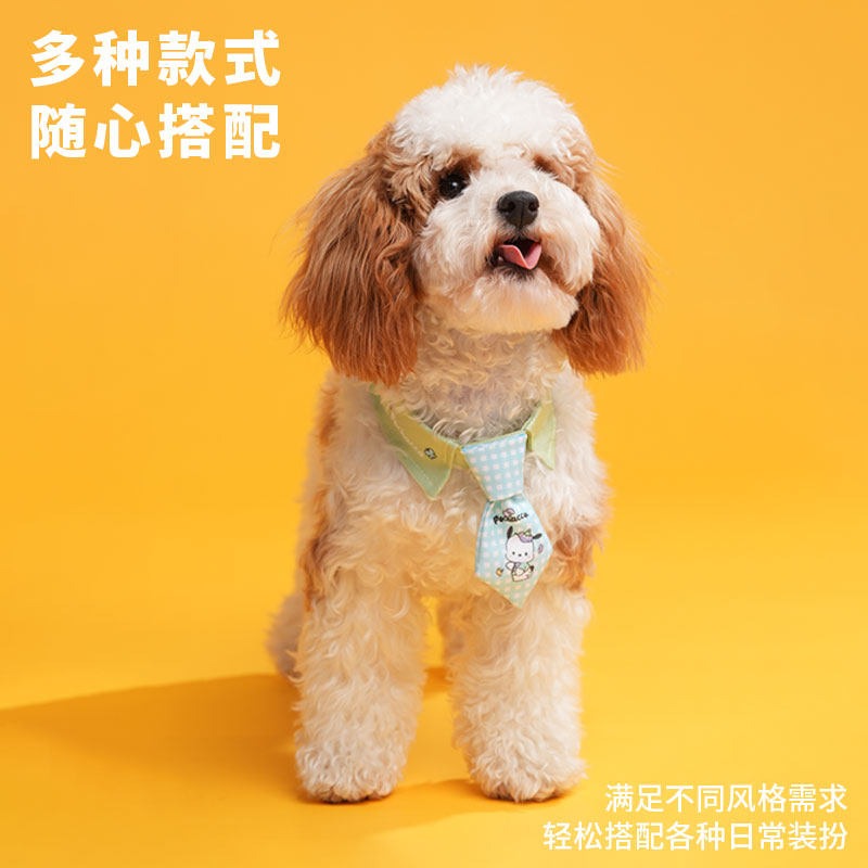 【限時購】正版 三麗鷗 庫洛米 美樂蒂 領結 領帶 領巾 項圈 送禮 KT貓 大耳狗 帕恰狗 布丁狗 【覓嗷】-細節圖3