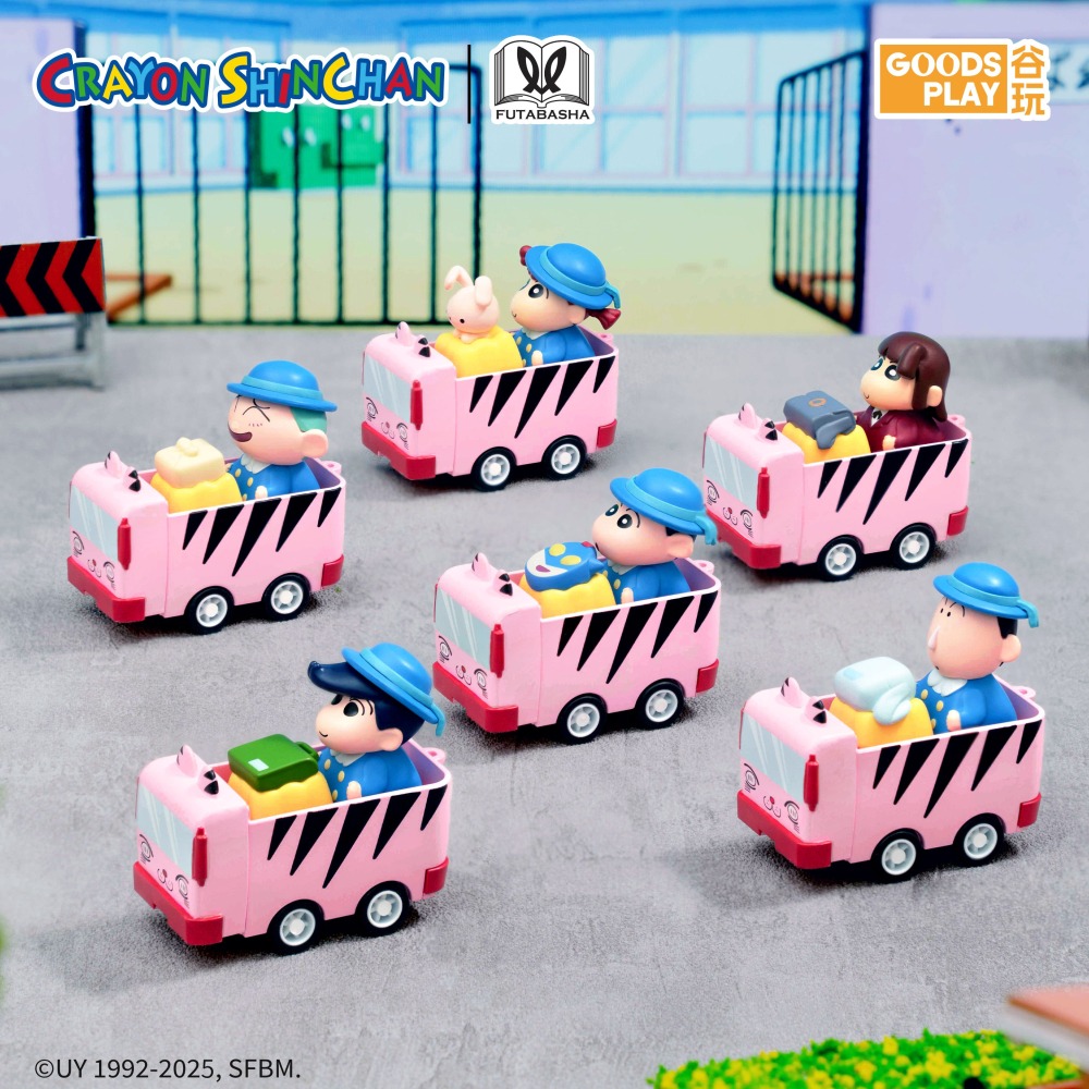 【限時購】正版 蠟筆小新 鍵帽 鍵盤 電腦 配件 盲盒 幼稚園車車+2個鍵帽 送禮 新之助 【谷玩】-細節圖2