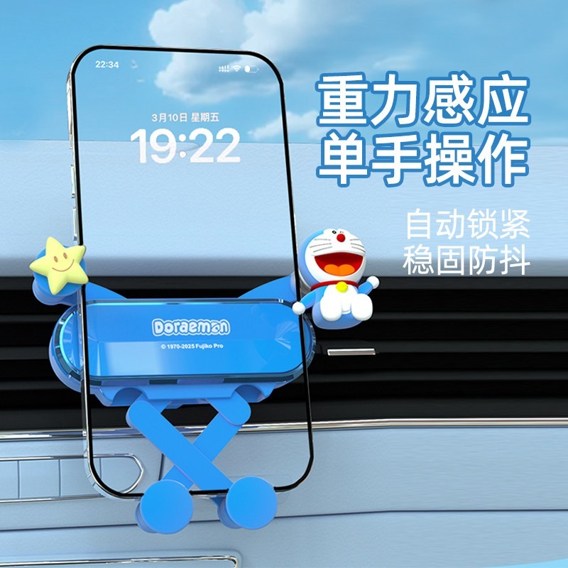 【限時購】正版 哆啦A夢 手機支架 汽車支架 車用手機支架 送禮 小叮噹 【香佰川】-細節圖2