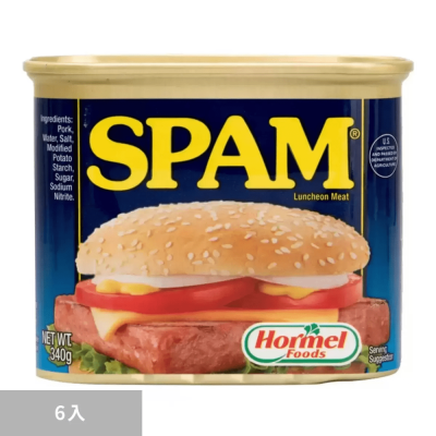 Spam 好味餐肉罐頭 340公克 X 6入 #112950【客食叩好市多代購】