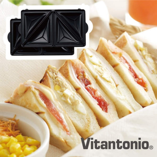【Vitantonio】小V鬆餅機 專用熱壓三明治烤盤 (PVWH-10-HT)