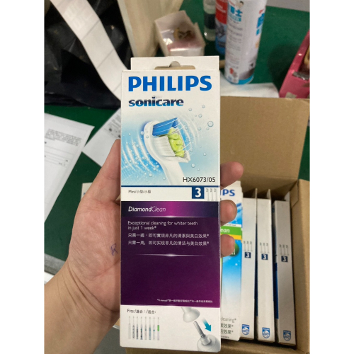 【Philips 飛利浦】DiamondClean 迷你型音波震動牙刷刷頭 HX6073/05 全新外盒汙損
