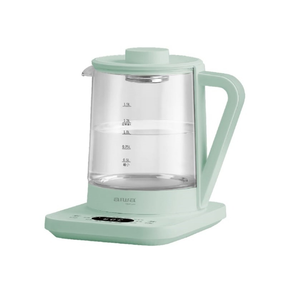 【AIWA 日本 愛華】1.5L 多功能養生壺 AW-KC150 沐青色 (蒸籠/養生壺/美食鍋/燉盅/煮茶器)-細節圖2