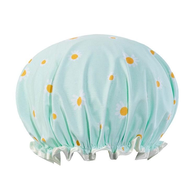 ✨SuSu✨單/雙層防水浴帽 台灣現貨 洗頭帽 頭髮帽 小雛菊 動物圖案 海底生物 夢幻星星 買五送OHNI洗沐旅行包-細節圖7