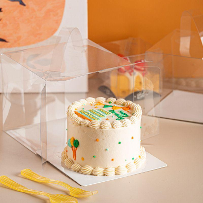 巧緻烘焙網 10組 4吋 5吋 6吋 塑膠蛋糕盒 古早味蛋糕包裝盒 蛋糕提盒 蛋糕包裝盒 外帶盒 ，古早味蛋糕盒