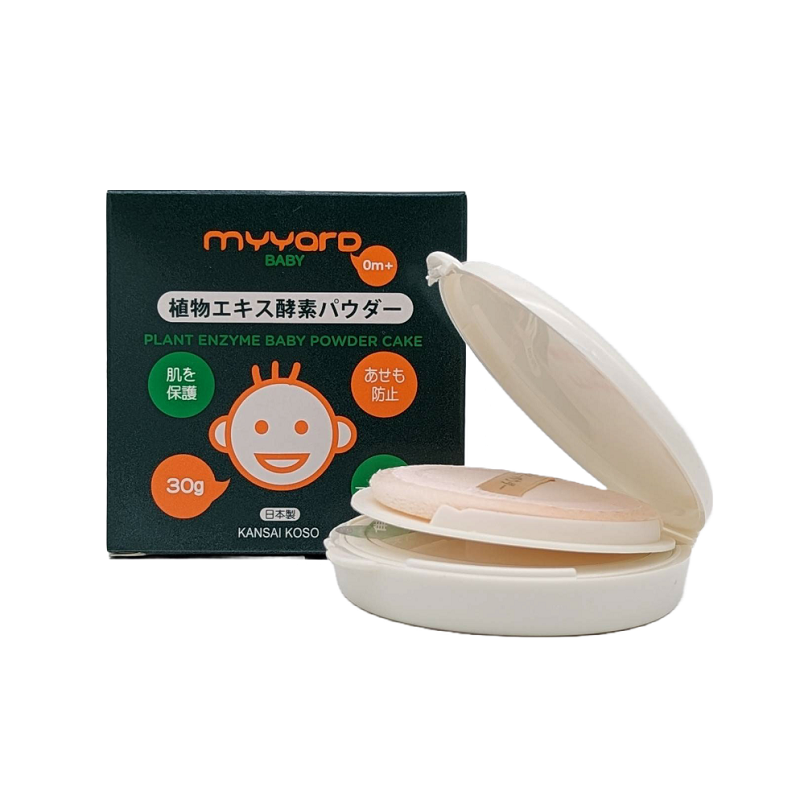 日本關西酵素 myyard麥雅 嬰兒植萃酵素爽身粉餅30g/P&C親子毛孩/不含石綿/全家皆適用-細節圖3