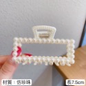 【台灣現貨】韓風氣質髮夾 珍珠髮夾 毛絨髮夾 大髮夾 鯊魚夾 法式髮夾 金屬夾 抓夾 美髮夾 造型髮夾-規格圖9