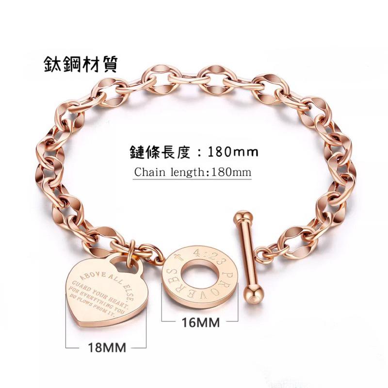 【台灣現貨】韓國鈦鋼氣質手鍊 醫療鋼手鍊 防水手鍊 女生手鍊 不掉色手鍊 玫瑰金手鍊 情人節禮物 生日禮物-細節圖5