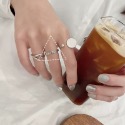 【台灣現貨】韓風氣質戒指 純銀戒指 不掉色戒指 男女通用戒指 可調節戒指 國際7號尺寸-規格圖8
