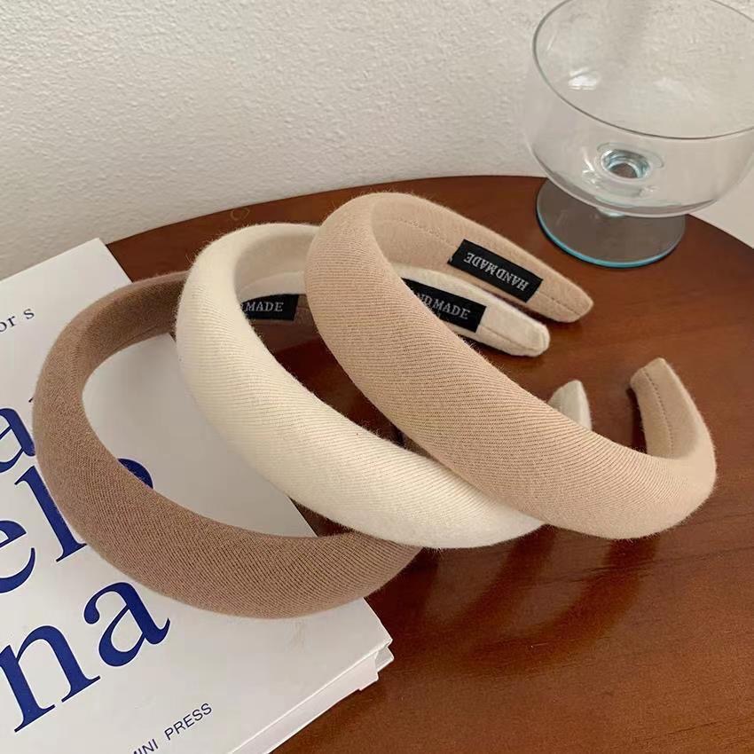 【我台灣出貨】奶茶色系髮箍 海綿髮箍 寬版髮箍 網紅髮箍 奶茶色髮飾 女生髮箍 高顏值海綿髮箍 正韓髮箍 小姐姐髮箍-細節圖3