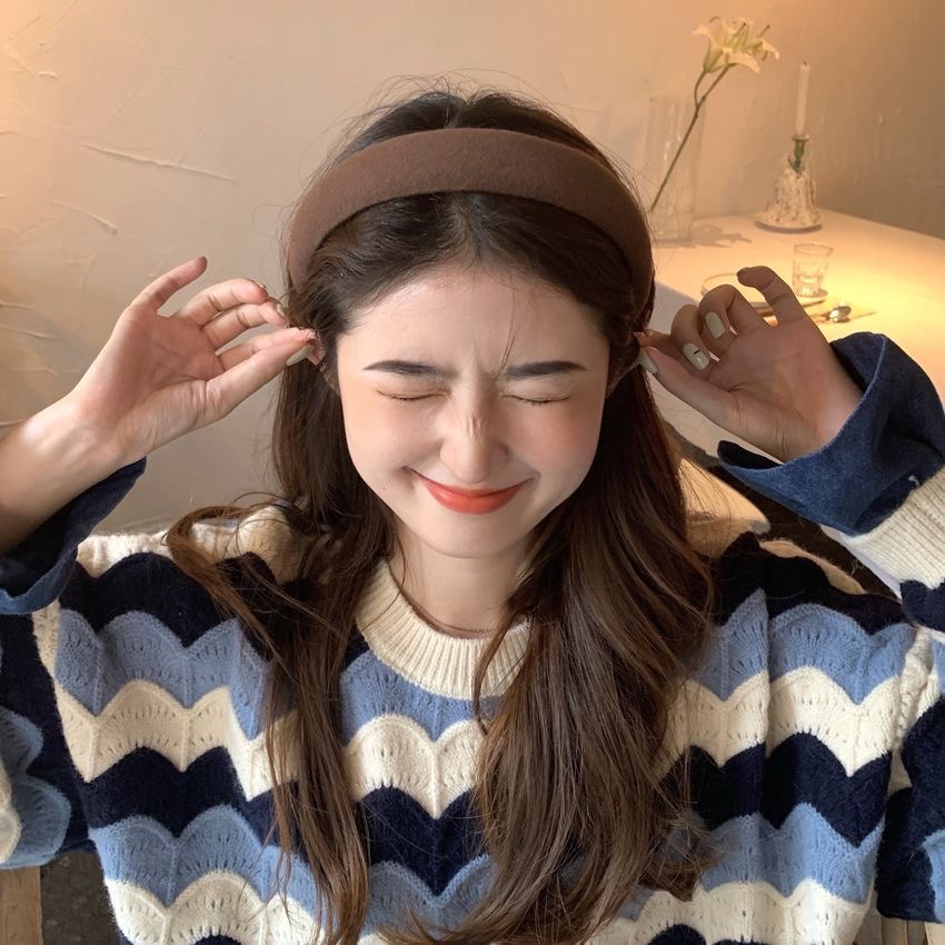 【我台灣出貨】奶茶色系髮箍 海綿髮箍 寬版髮箍 網紅髮箍 奶茶色髮飾 女生髮箍 高顏值海綿髮箍 正韓髮箍 小姐姐髮箍-細節圖7