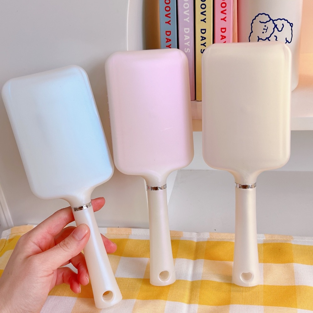 【台灣現貨】人魚姬氣墊梳 按摩氣墊梳 奶油色氣墊梳 少女心氣墊梳 梳子 珠光氣墊梳 珠光梳子 氣囊按摩梳子 方形氣囊梳-細節圖6