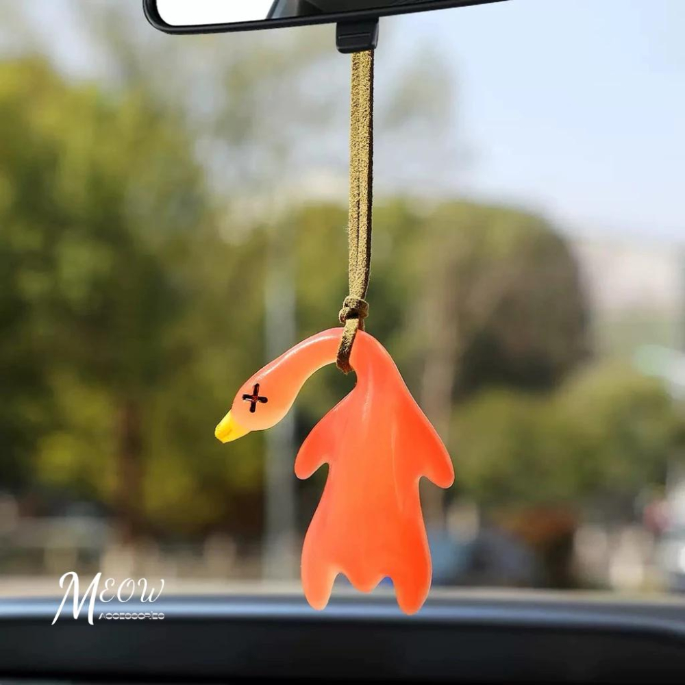 Meow acc【台灣現貨】變色烤鴨吊飾 烤鴨掛件 紫外線烤鴨 變色烤鴨 迷你變色烤鴨 生日禮物 交換禮物 車上掛件-細節圖4