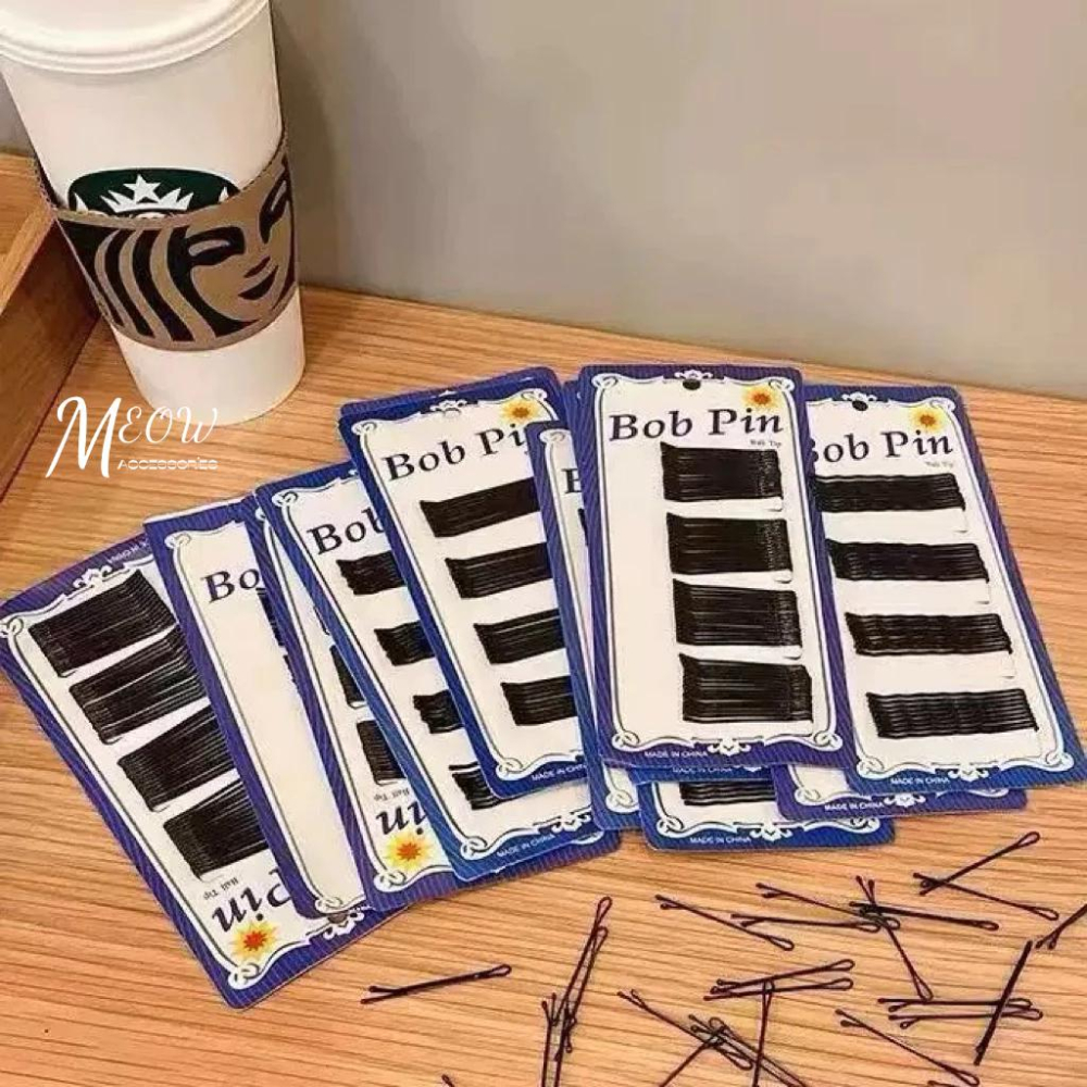 Meow acc【台灣現貨】黑色一字夾 小黑夾 隱形髮夾 固定髮夾 隱形一字夾 瀏海夾 碎髮夾 學生髮夾 固定夾子-細節圖3