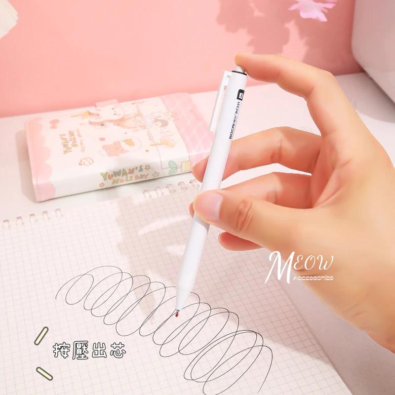 Meow acc【台灣現貨】中性刷題筆 0.5mm ST筆頭 小白筆 原子筆 黑筆 藍筆 紅筆 速乾按壓筆 刷題筆-細節圖4