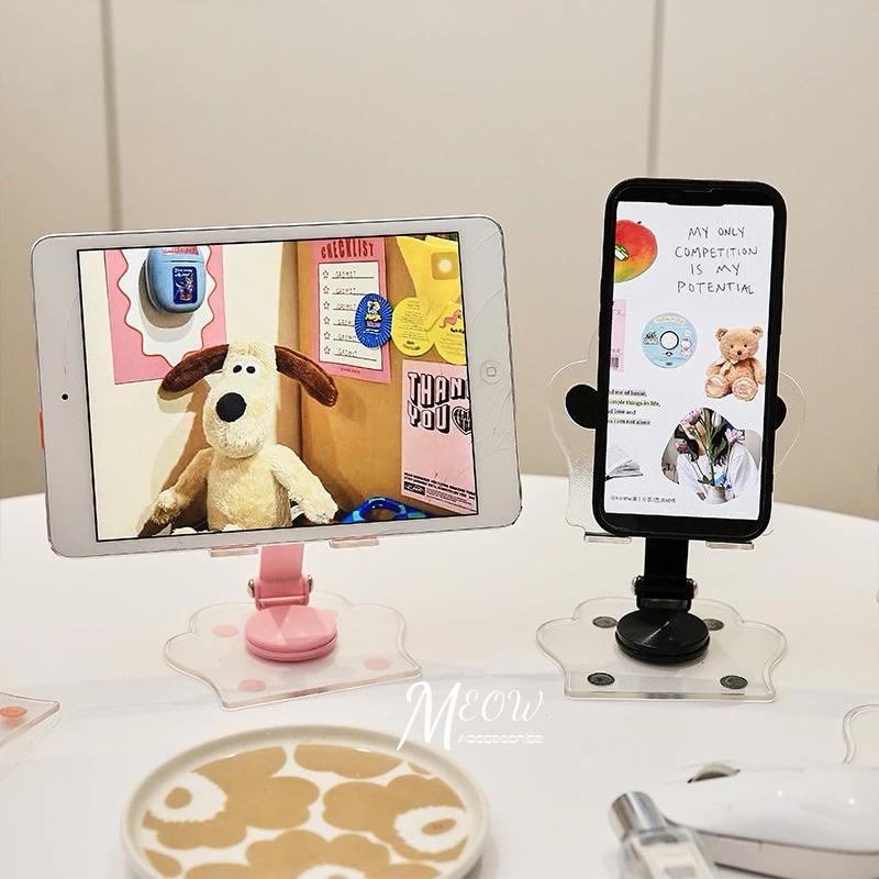 Meow acc【台灣現貨】貓爪手機支架 貓掌手機支架 懶人手機支架 造型手機座 可愛手機架 可旋轉手機架 可調手機支架-細節圖5