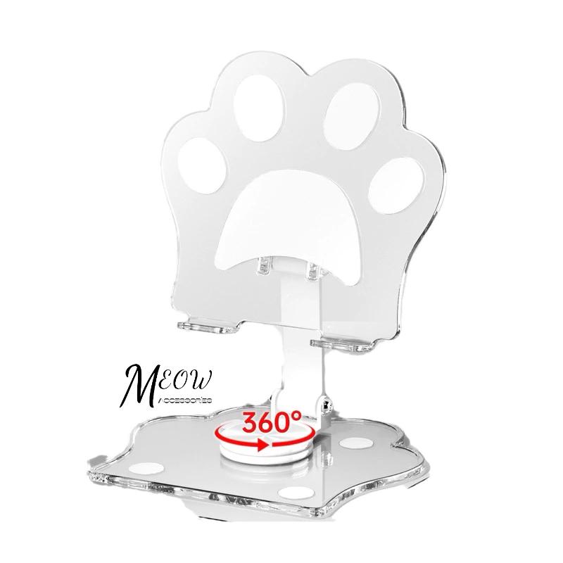 Meow acc【台灣現貨】貓爪手機支架 貓掌手機支架 懶人手機支架 造型手機座 可愛手機架 可旋轉手機架 可調手機支架-細節圖7