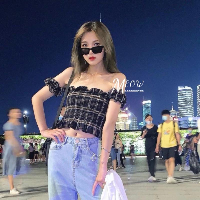 Meow acc【台灣現貨】歐美復古墨鏡 韓版長方墨鏡 太陽眼鏡 嘻哈個性墨鏡 造型眼鏡 網紅百搭墨鏡 復古墨鏡 Y2K-細節圖5