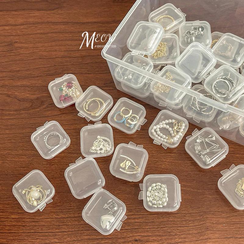 Meow acc【台灣現貨】迷你飾品收納盒 透明飾品盒 小收納盒 耳環收納 戒指收納 小藥盒 硬盒 項鏈收納 手鏈收納-細節圖6