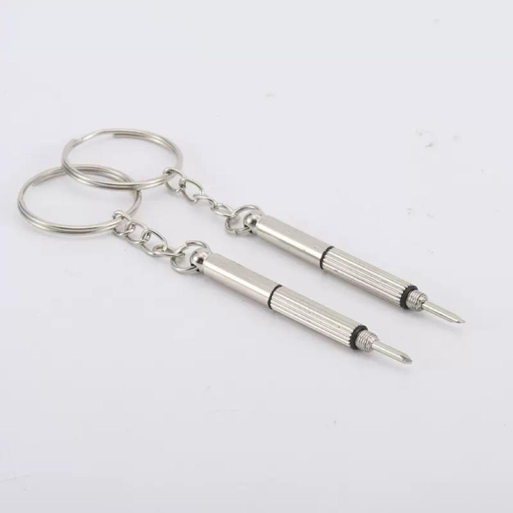 Meow acc【台灣現貨】三合一眼鏡螺絲刀 迷你螺絲刀 迷你螺絲起子 隨身螺絲刀 眼鏡螺絲鑰匙圈 三用螺絲起子 螺絲刀-細節圖5