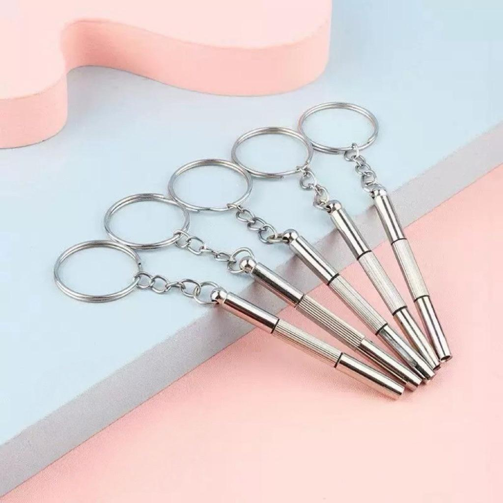 Meow acc【台灣現貨】三合一眼鏡螺絲刀 迷你螺絲刀 迷你螺絲起子 隨身螺絲刀 眼鏡螺絲鑰匙圈 三用螺絲起子 螺絲刀-細節圖8