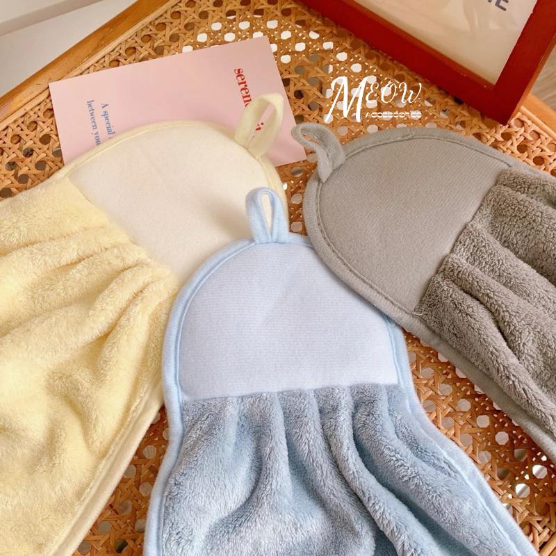 Meow acc【台灣現貨】可愛動物擦手巾 可掛式擦手巾 擦手巾 毛巾 廚房擦手巾 珊瑚絨擦手巾 擦拭布 廁所擦手巾-細節圖5