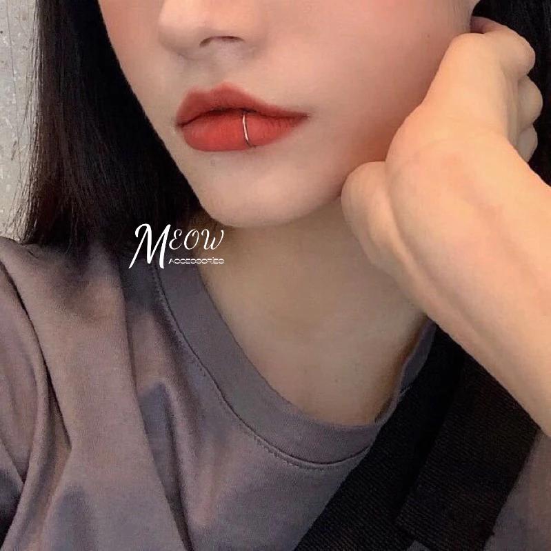 Meow acc【台灣現貨】鈦鋼無洞假唇環 無洞唇環 假唇環 唇環耳骨夾兩用 假唇釘 夾唇釘 C型唇環 夾唇環 假唇環-細節圖4