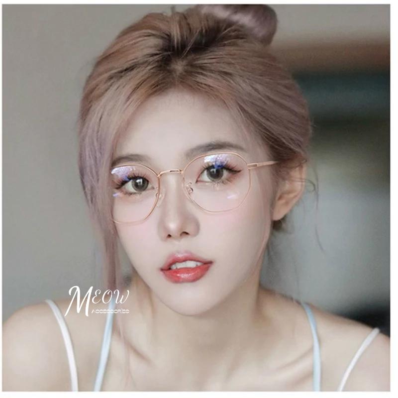 Meow acc【台灣現貨】金屬細框眼鏡 素顏神器 無度數眼鏡 韓國復古眼鏡 細框眼鏡 學生眼鏡 圓框眼鏡-細節圖7