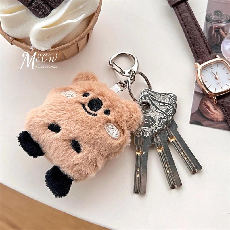 Meow acc【台灣現貨】小熊毛絨鑰匙圈  小熊鑰匙扣 包包掛件 小熊吊飾 鼻涕熊鑰匙扣 毛絨小熊掛件 萌熊鑰匙圈-細節圖8