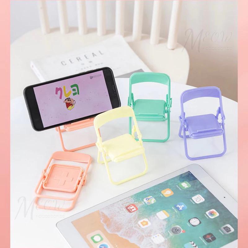 【台灣現貨】小椅子手機支架 折疊椅手機支架 迷你椅子 手機架 桌面手機架 小凳子 可愛支架 創意桌面手機架 爛人手機架-細節圖6