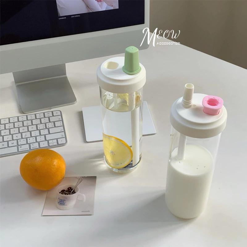 Meow acc【台灣現貨】珍奶吸管隨行杯 珍珠奶茶杯 吸管杯 大象杯 手搖飲料杯 大容量水杯 粗吸管水壺 環保杯-細節圖4