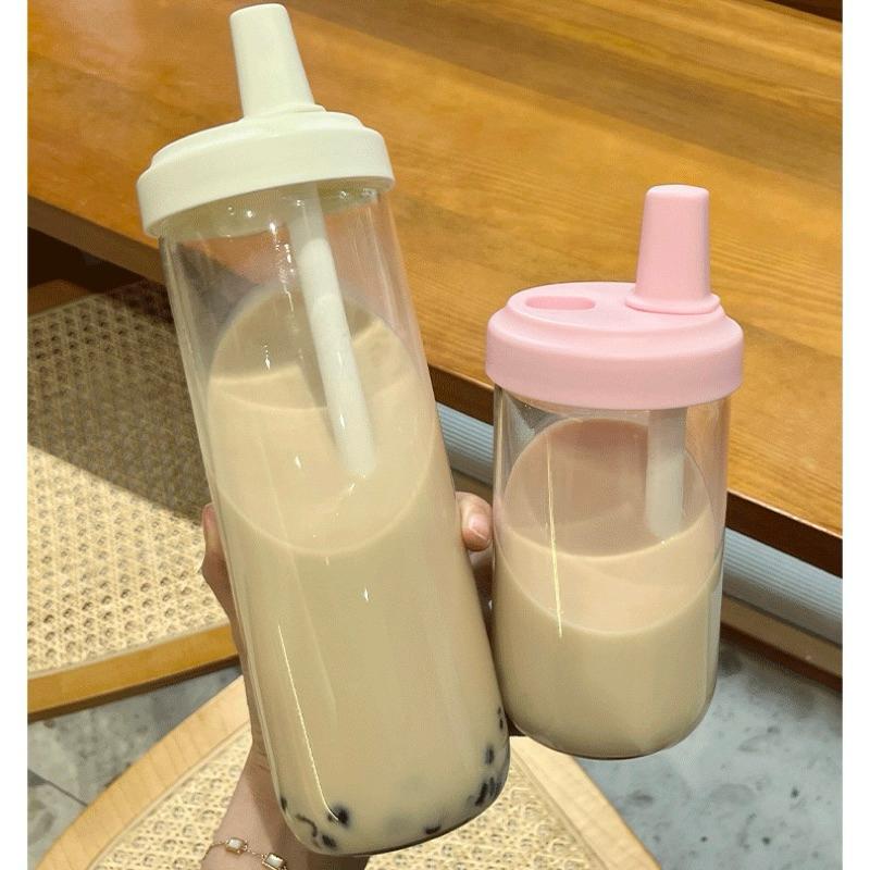 Meow acc【台灣現貨】珍奶吸管隨行杯 珍珠奶茶杯 吸管杯 大象杯 手搖飲料杯 大容量水杯 粗吸管水壺 環保杯-細節圖9