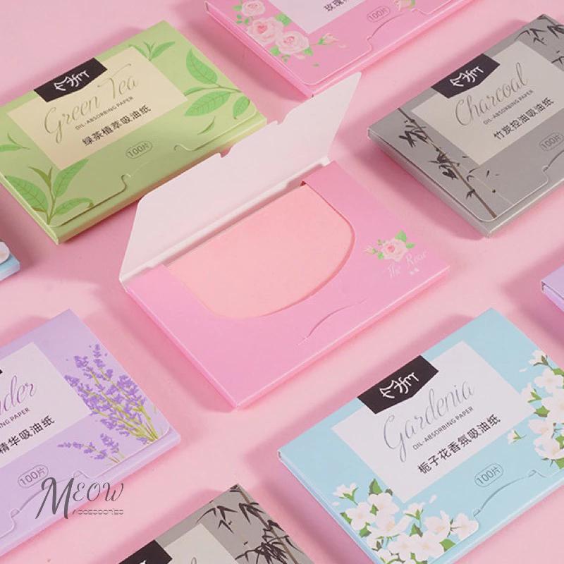 Meow acc【台灣現貨】香氛吸油面紙 吸油紙 植物精油吸油面紙 臉部面紙 化妝工具 辦公室小物 便攜式吸油面紙 控油-細節圖6