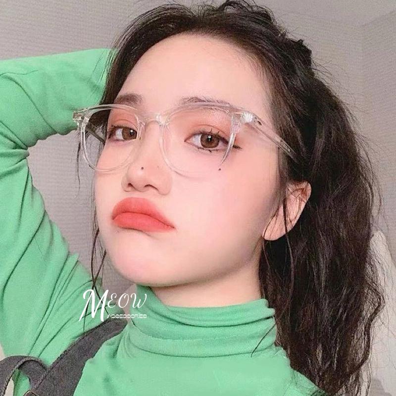 Meow acc【台灣現貨】小紅書同款透明眼鏡 韓版透明眼鏡 素顏神器 無度數眼鏡 透明鏡框眼鏡 細框眼鏡-細節圖4