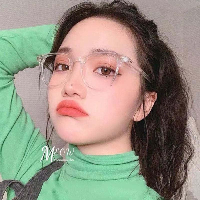 Meow acc【台灣現貨】小紅書同款透明眼鏡 韓版透明眼鏡 素顏神器 無度數眼鏡 透明鏡框眼鏡 細框眼鏡-細節圖4