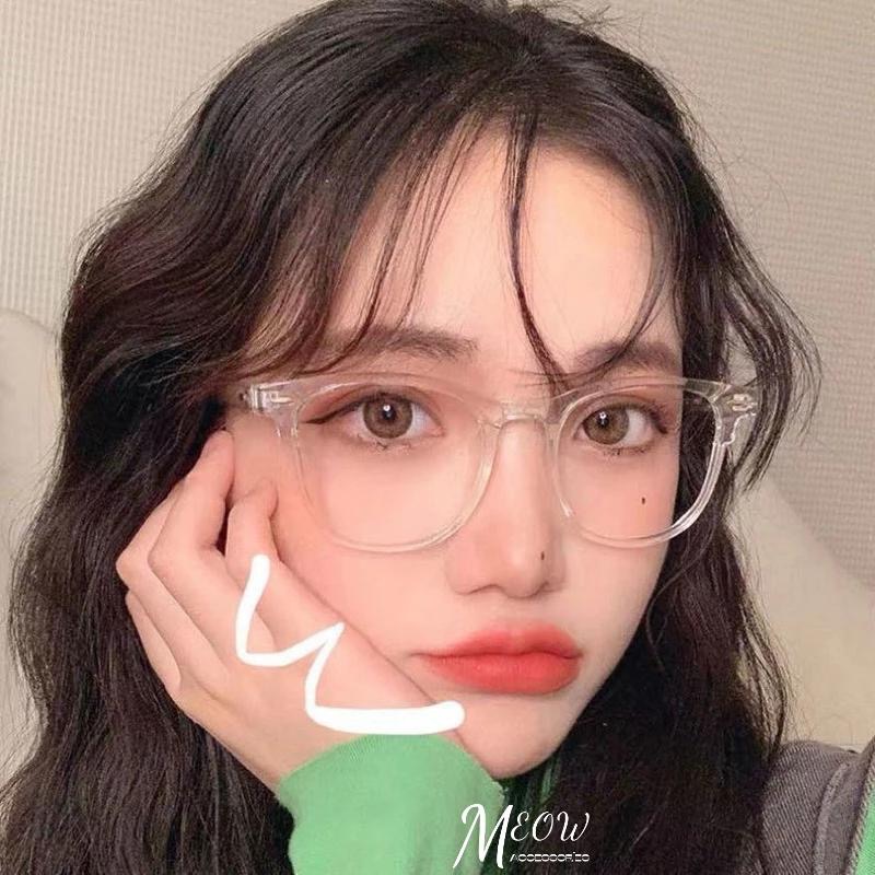 Meow acc【台灣現貨】小紅書同款透明眼鏡 韓版透明眼鏡 素顏神器 無度數眼鏡 透明鏡框眼鏡 細框眼鏡-細節圖5