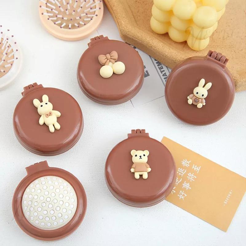 【台灣現貨】卡哇依折疊氣墊梳 小梳子 隨身鏡 按摩梳 化妝鏡梳 可愛迷你梳子 氣囊梳 迷你氣墊梳 圓梳 摺疊梳 便攜梳子-細節圖7