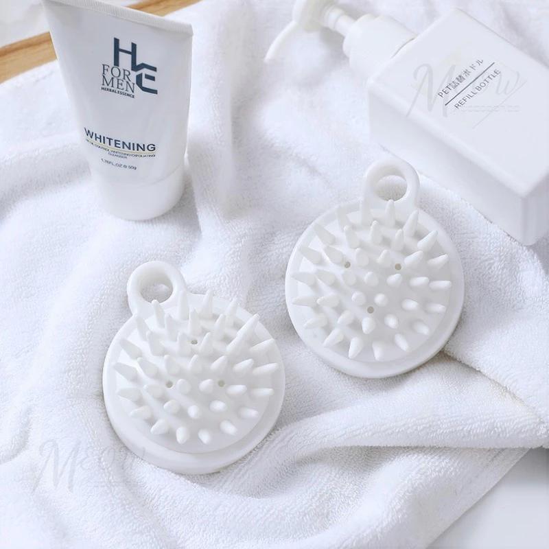 Meow acc【台灣現貨】洗頭按摩梳 按摩洗頭刷 洗頭刷子 按摩頭梳 洗頭神器 頭皮按摩 氣墊按摩梳 無印風洗頭按摩梳-細節圖6