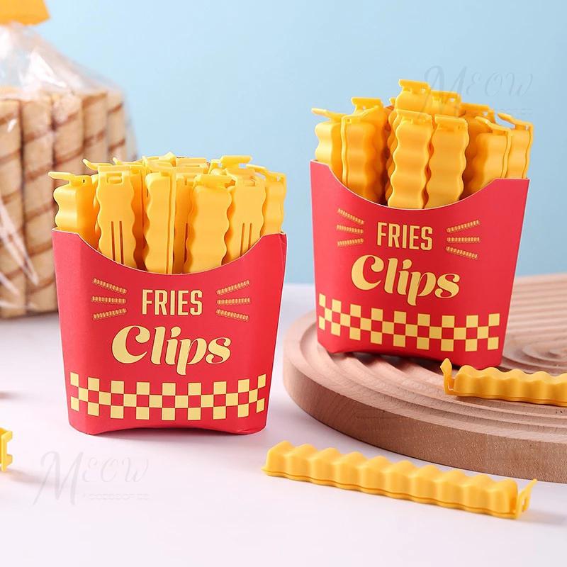 【台灣現貨】薯條造型磁吸封口夾🍟 薯條密封夾 零食封口夾 食物密封夾 密封棒 仿真薯條封口夾 零食保鮮夾 冰箱貼 薯條夾-細節圖2