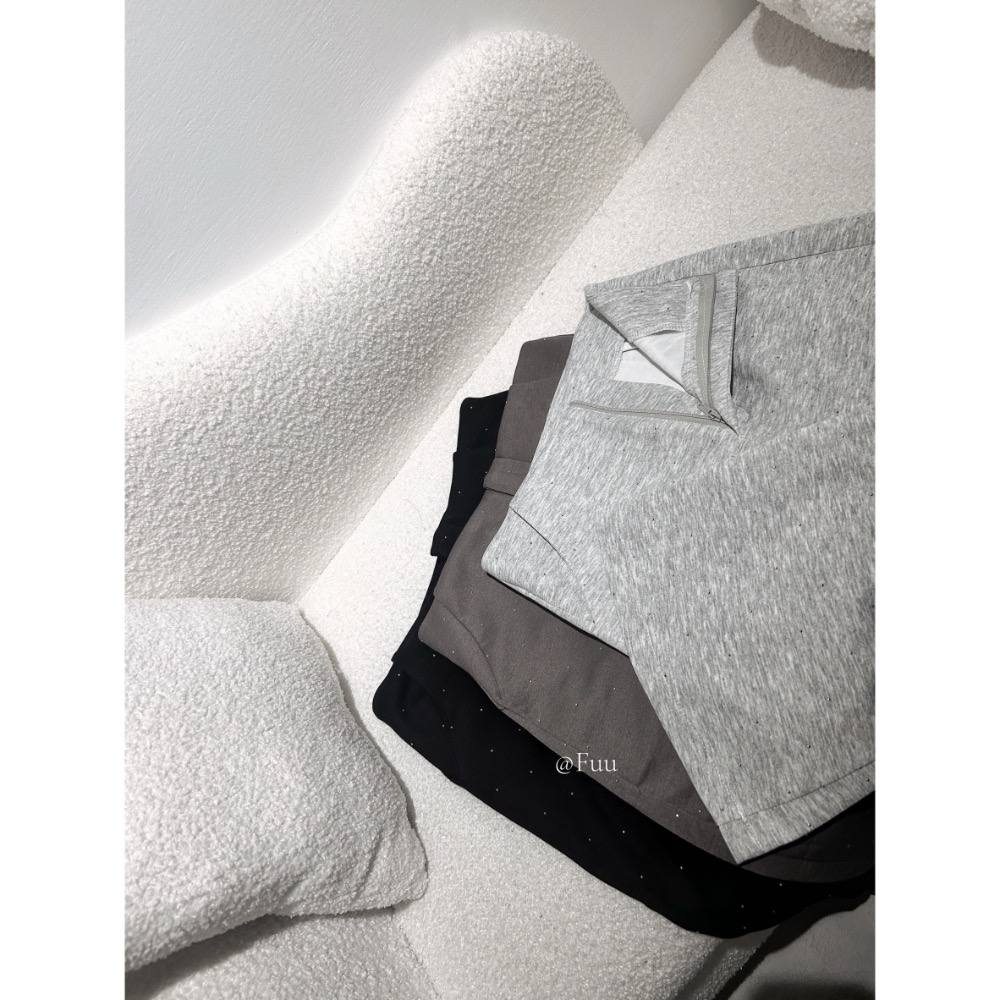 [83050]全場焦點｜閃鑽隱藏拉鍊喇叭褲-細節圖10