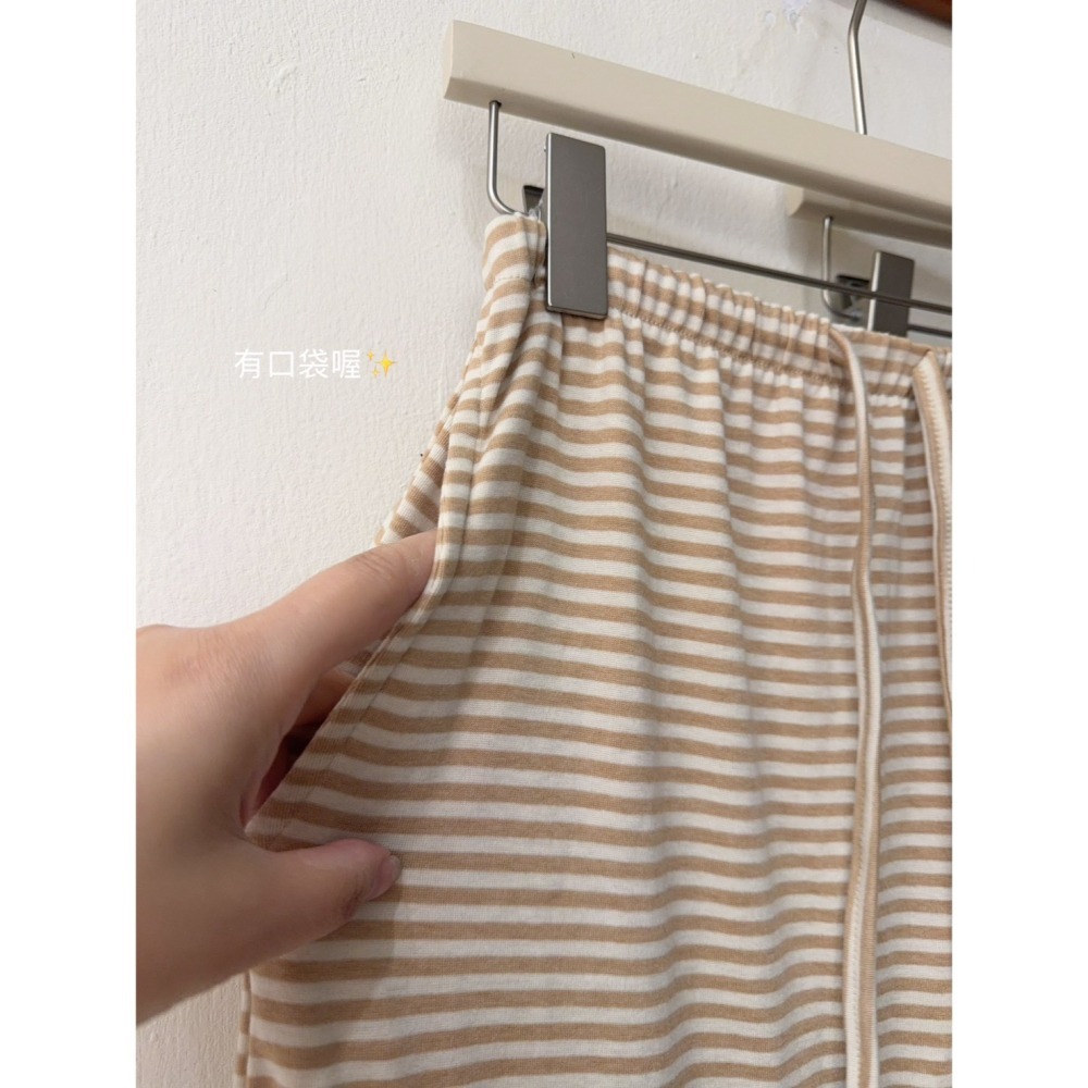 [EF122607] 正韓🇰🇷超彈力條紋長裙-細節圖2