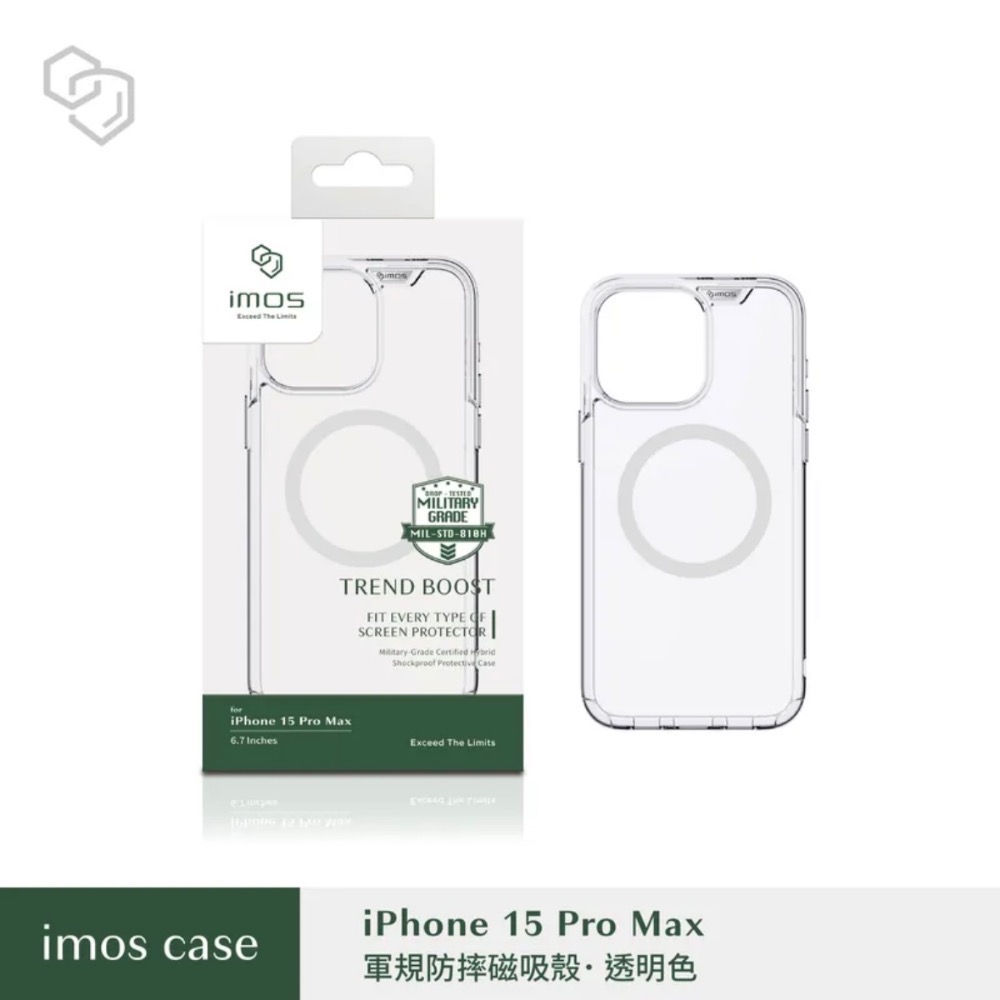 imos 磁吸殼 軍規 保護殼 防摔殼 手機殼 適用 iPhone 15 Plus 15Pro Max imos手機殼-細節圖2