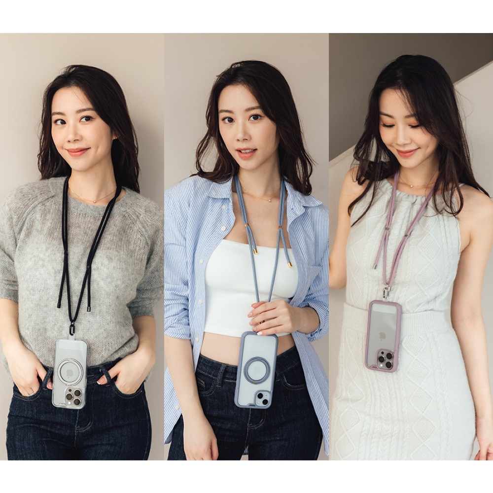 imos手機掛繩 都會隨行手機掛繩 黑 藍 紫 綠 奶茶色 莫蘭蒂色系 手機背袋 手機掛繩 imos 掛繩-細節圖10