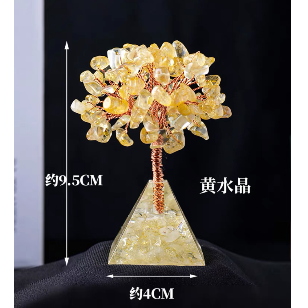 水晶發財樹（金字塔底座）三色-細節圖2