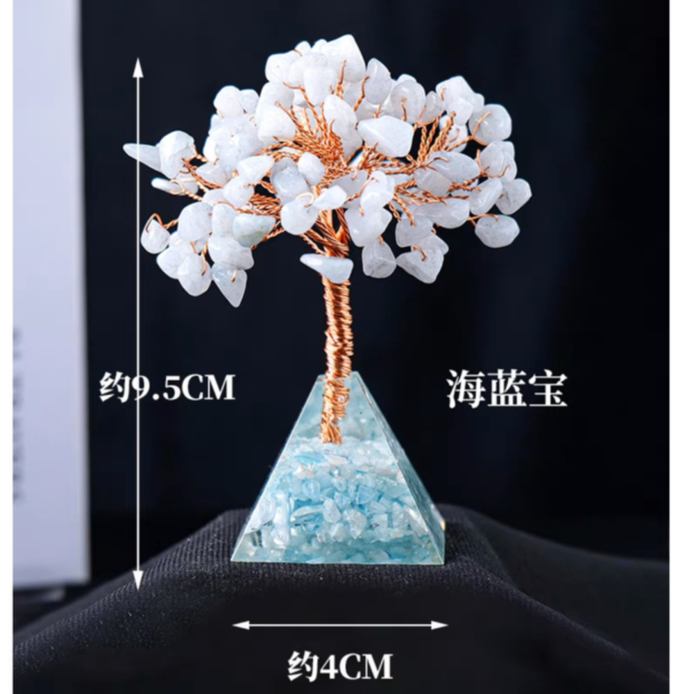 水晶發財樹（金字塔底座）三色-細節圖3