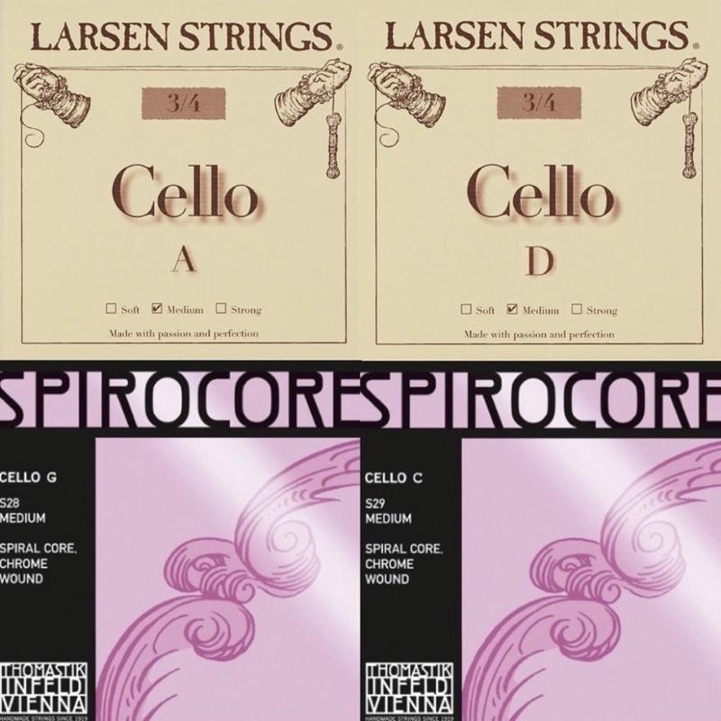 🌈弘韻提琴🎵丹奧原裝 大提琴弦套裝 LARSEN Sololist(A,D)+Spirocore(G,C)-細節圖2